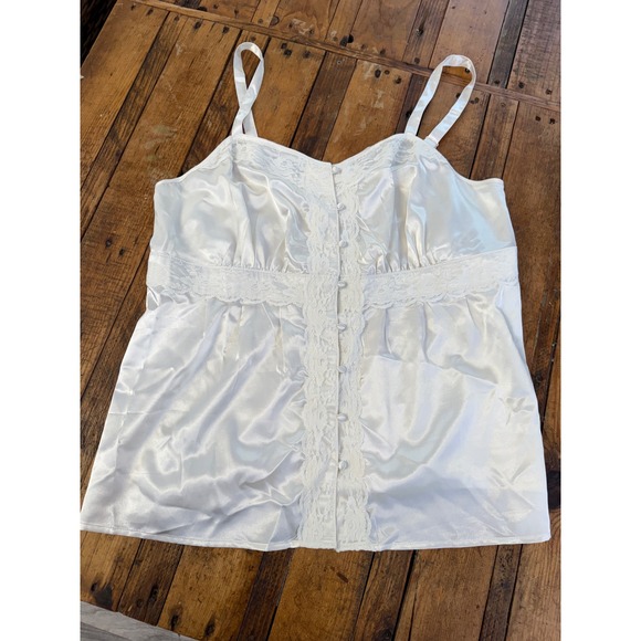 Avenue Tops - Parisian Satin Lace Cami Size 18/20 Coquette Fairycore Balletcore Y2K Romantic